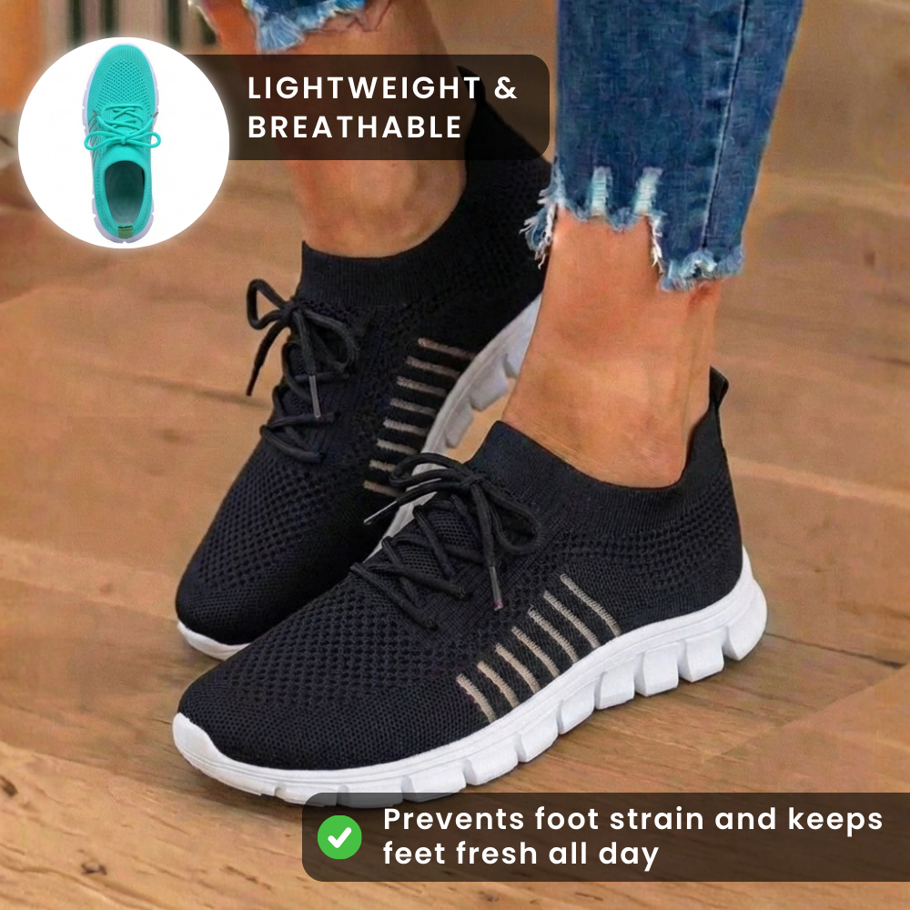 Orthopädische Strick-Sneaker - atmungsaktives Mesh-Design und Slip-On-Komfort