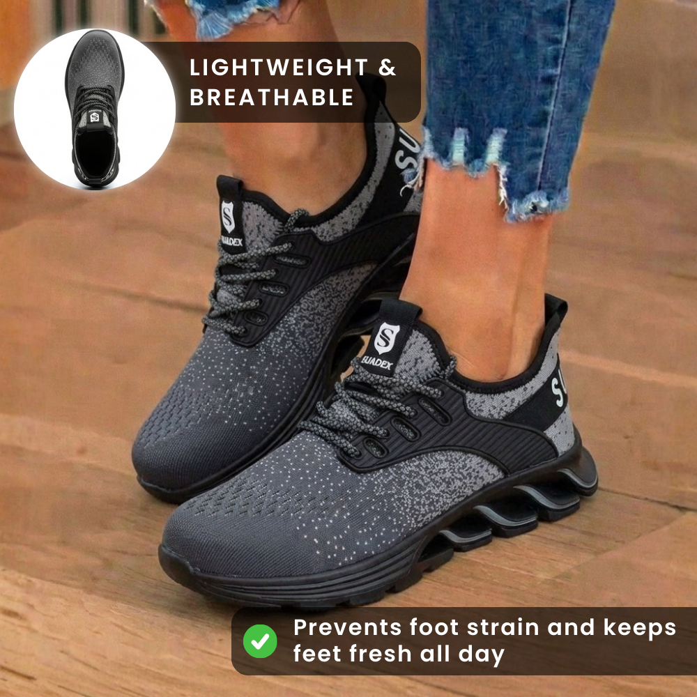 Orthopädische Strick-Sicherheits-Sneaker - Stahlkappe und Blade-Sohlen-Schutz