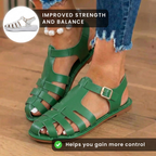 Orthopädische Leder-Fischersandalen - Multi-Riemen-Schnallenverschluss