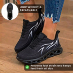 Orthopädische Mesh-Athletic-Sneaker - Flammen-Muster und Blade-Sohle