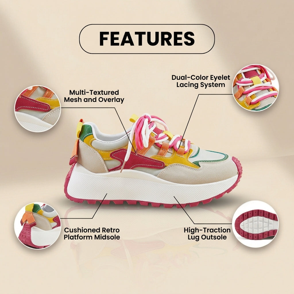 Vintage inspirierte Orthopädische Sneakers