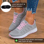 Orthopädische Mesh-Lauf-Sneaker - atmungsaktives Strickmuster und Kontrastbesatz