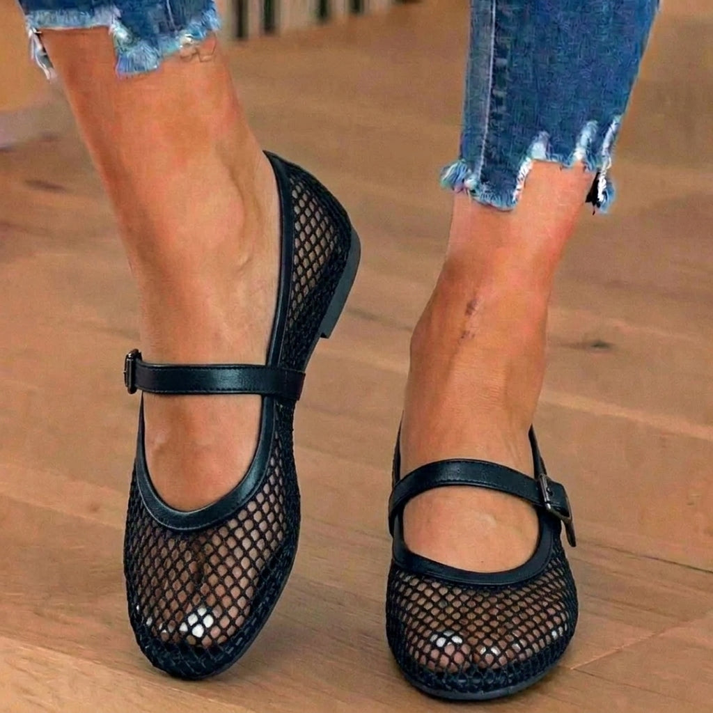 Von Vintage inspirierte orthopädische Ballerinas