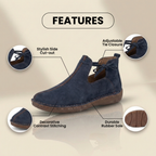 Orthopädische Leder-Schnürstiefel - Fußgewölbe-Stütze Flats