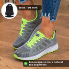 Orthopädische Mesh-Lauf-Sneaker - atmungsaktives Strickmuster und Kontrastbesatz