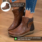 Orthopädische Lederstiefel - Doppelter Seitenschluss mit Komfortsohle