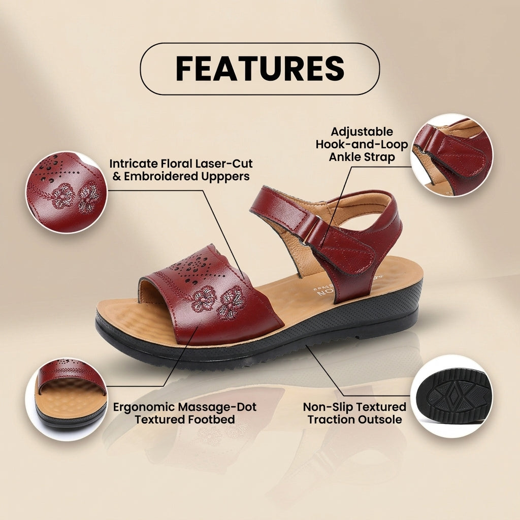 Vintage inspirierte Orthopädische Sandalen