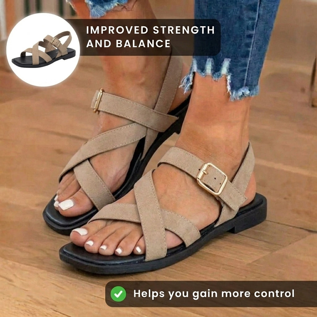 Vintage-inspirierte orthopädische Sandalen