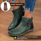 Orthopädische Lederstiefel - Doppelter Seitenschluss mit Komfortsohle