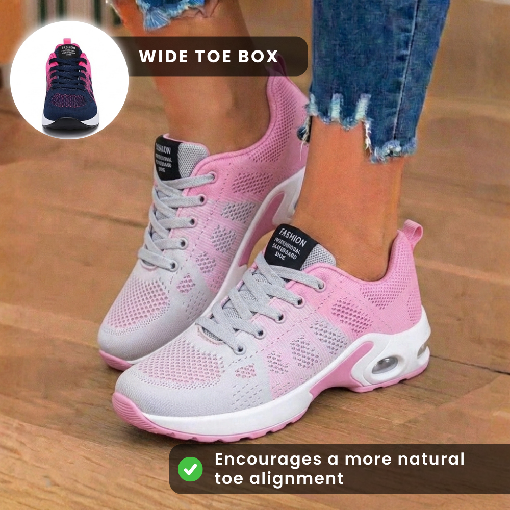 Orthopädische Mesh-Athletic-Sneaker - Farbverlauf und Luftkissen-Sohle