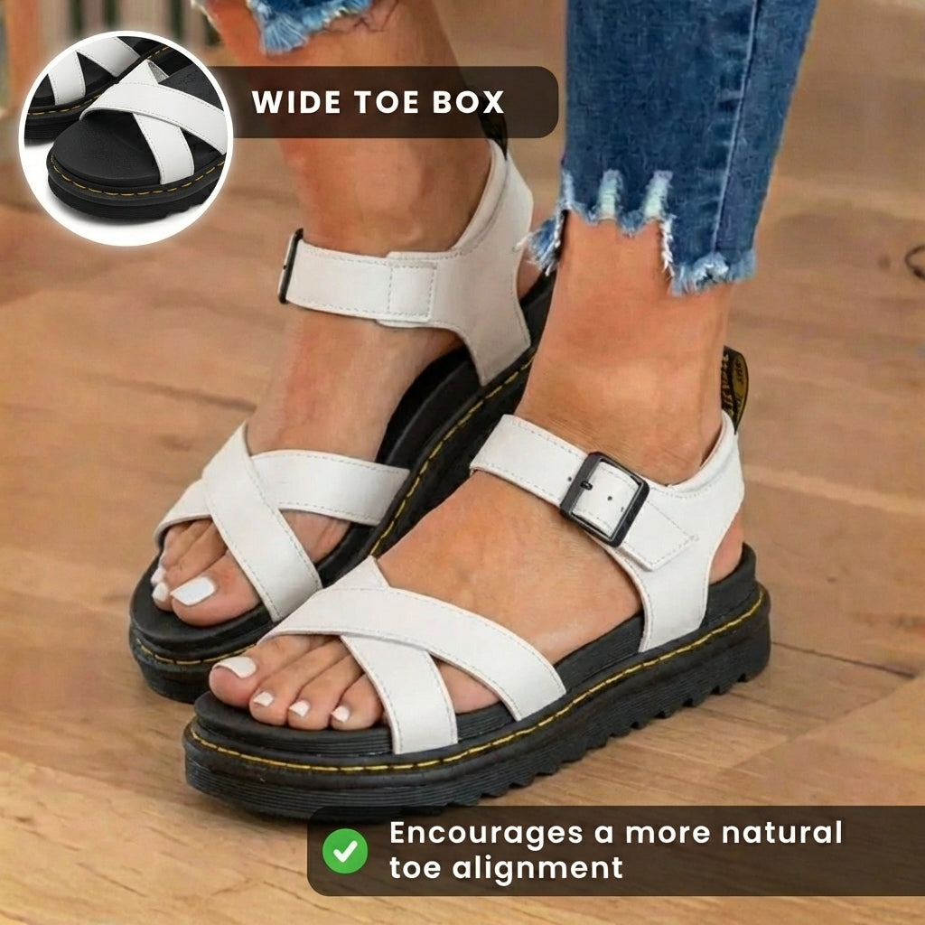 Vintage-inspirierte orthopädische Sandalen