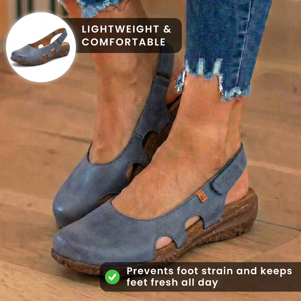 Orthopädische Leder-Spitzenschuhe - Seitlicher Ausschnitt-Detail
