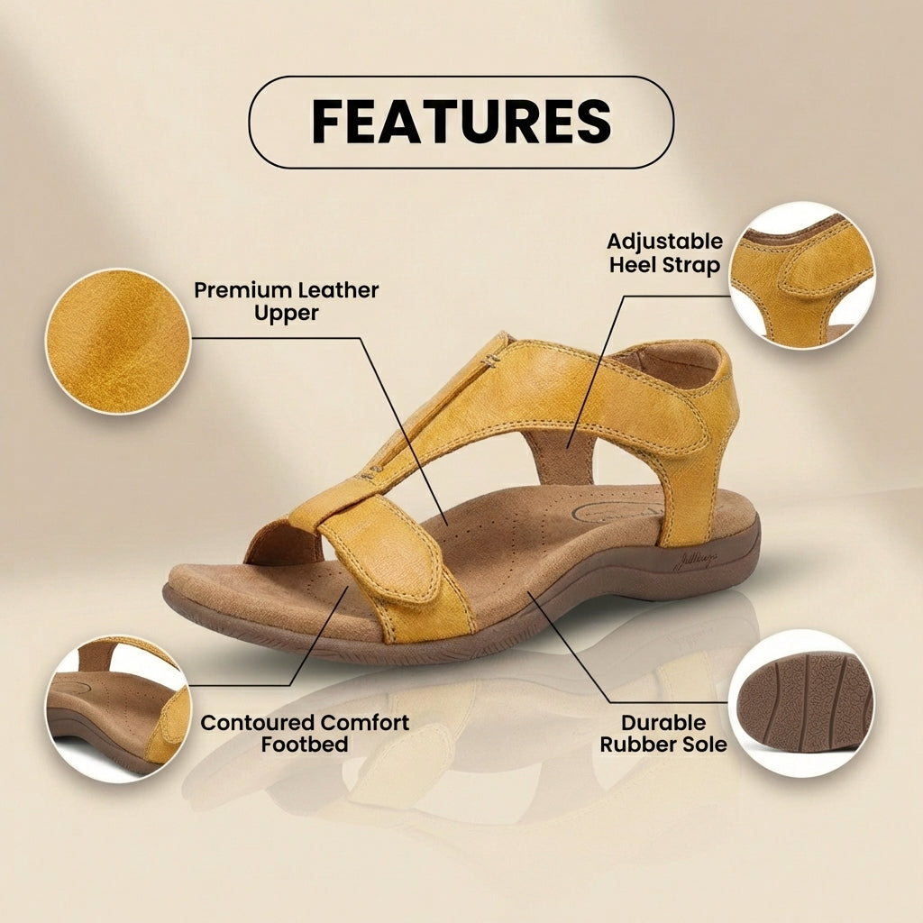 Vintage-inspirierte Orthopädische Sandalen