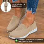 Orthopädische Mesh-Slip-On-Loafer - atmungsaktives Strickoberteile und leichte Sohle