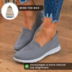 Orthopädische Mesh-Slip-On-Loafer - atmungsaktives Strickoberteile und leichte Sohle