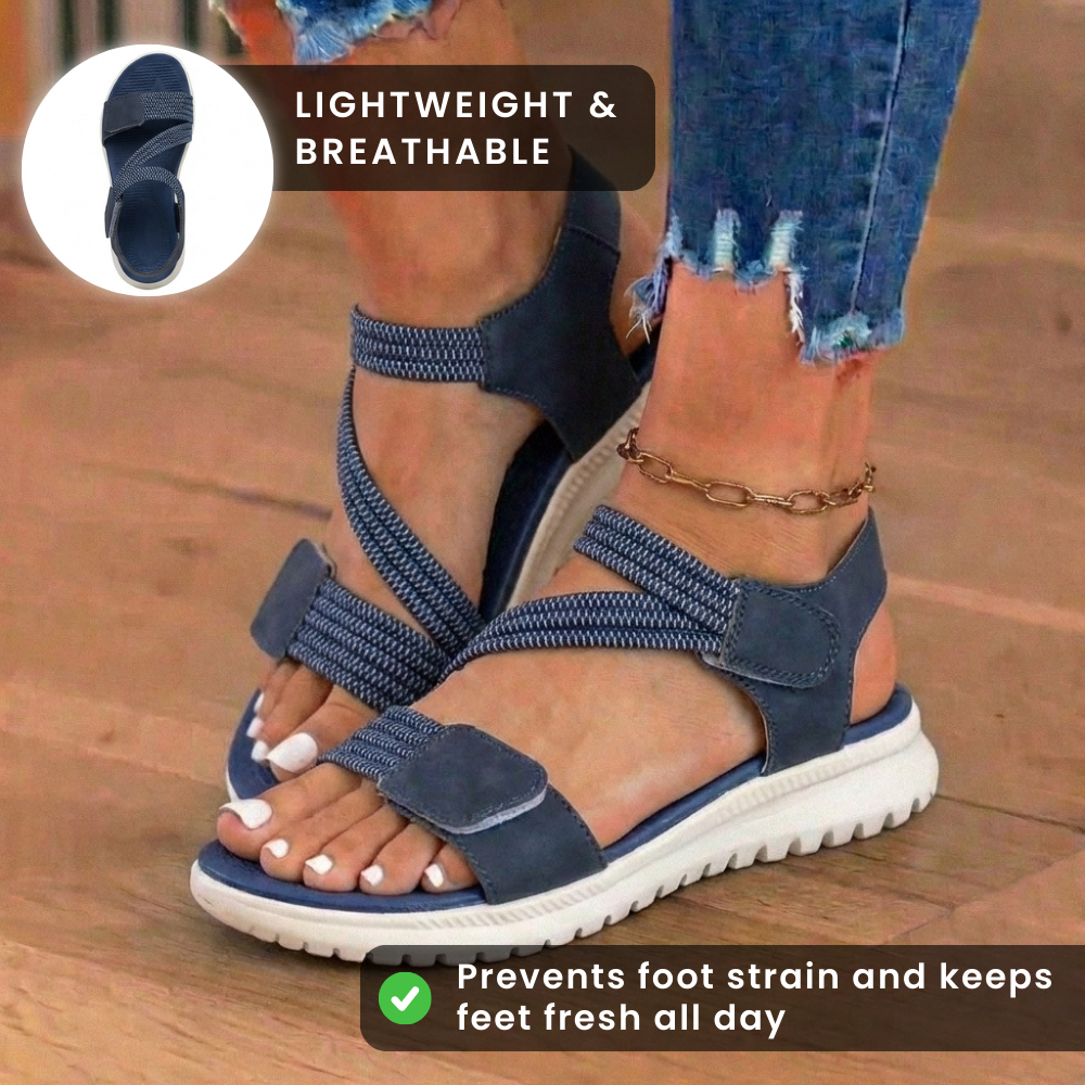 Orthopädische elastische Sport-Sandalen - Doppelriemen-Schnallen-Design
