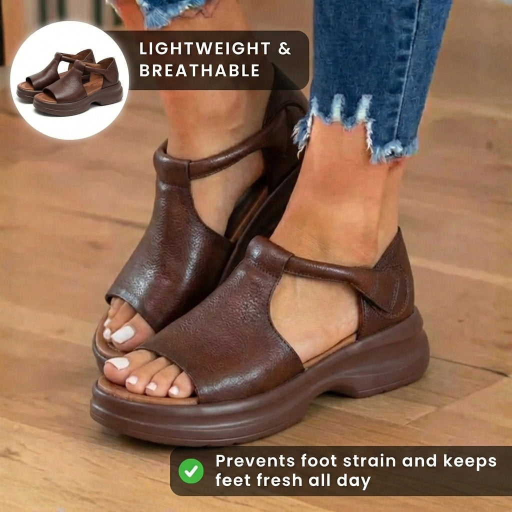 Vintage-inspirierte orthopädische Sandalen