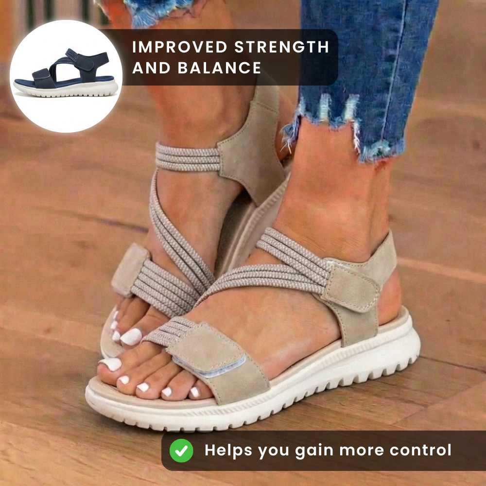 Orthopädische elastische Sport-Sandalen - Doppelriemen-Schnallen-Design