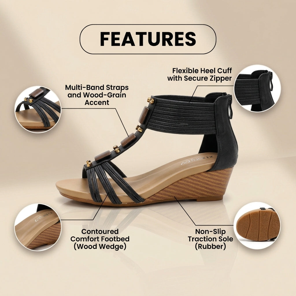 Klassische Orthopädische Sandalen mit zeitlosem Stil
