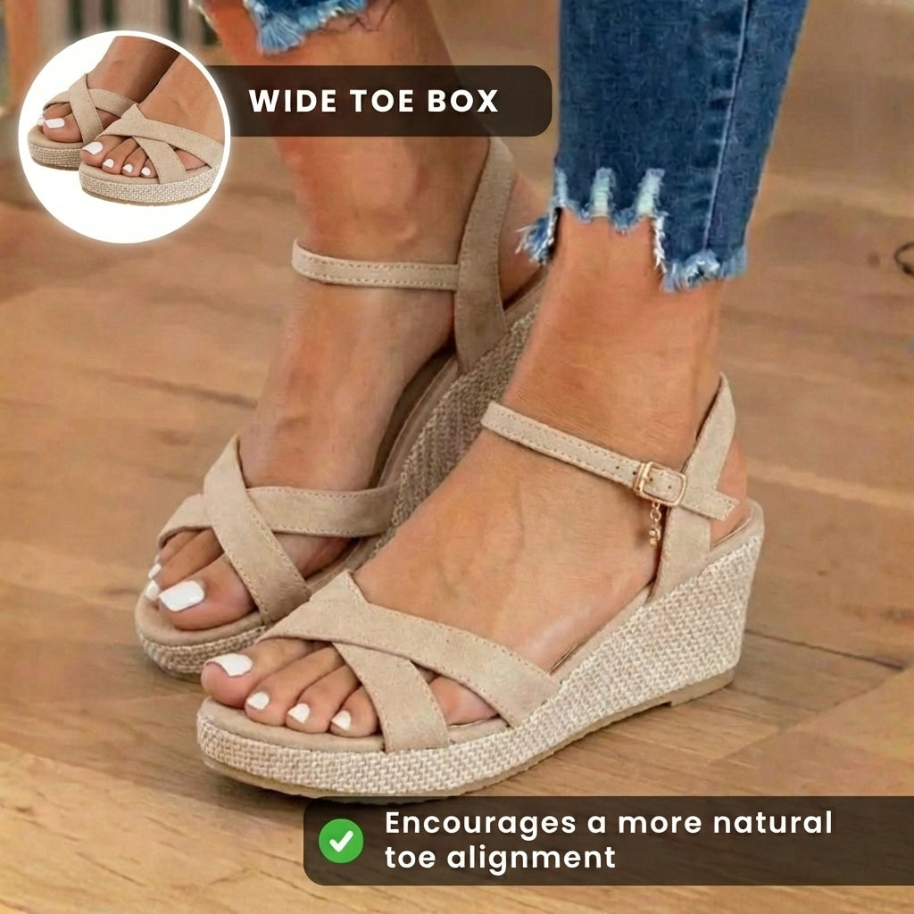 Vintage inspirierte orthopädische Sandalen