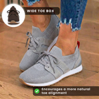 Orthopädische Mesh-Athletic-Sneaker - atmungsaktives Strickoberteile und Wildleder-Paneele
