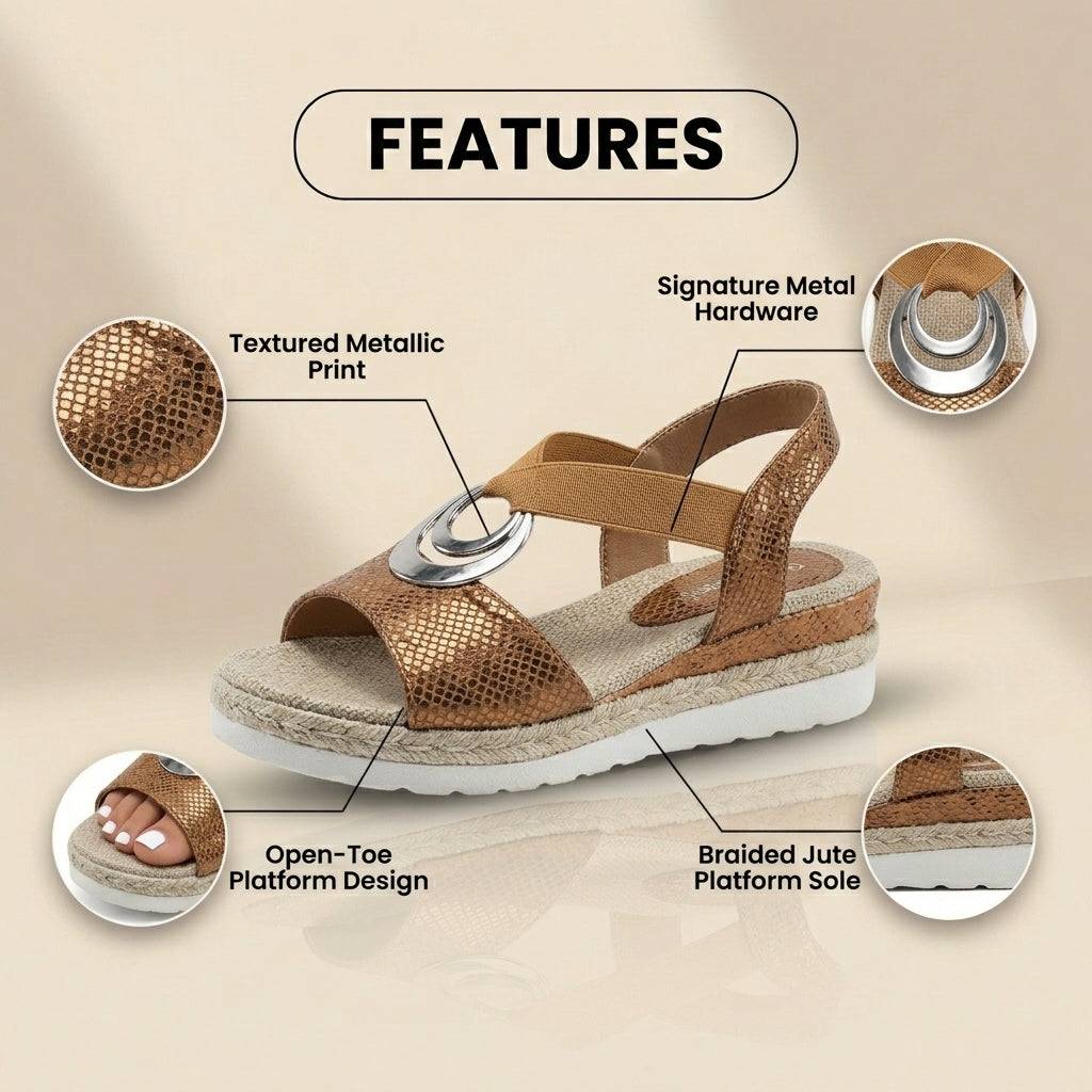 Vintage inspirierte Orthopädische Sandalen