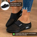 Orthopädische Mesh-Luftkissen-Slip-On-Mules - Atmungsaktive Rocker-Sohle