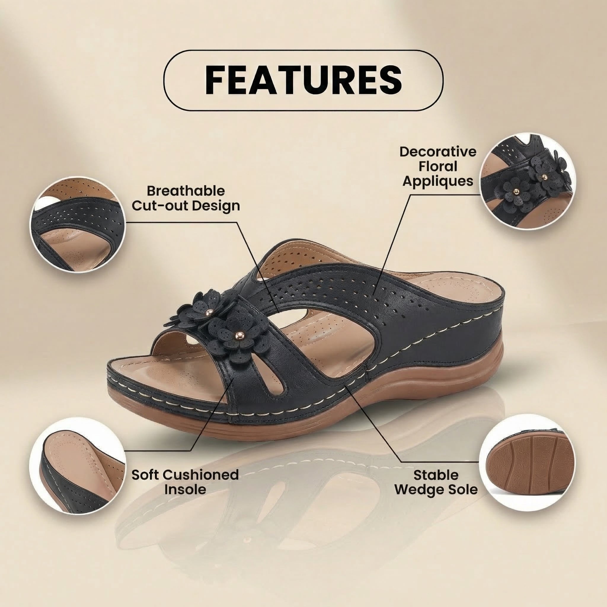 Schicke Orthopädische Sandalen mit einzigartigem Design