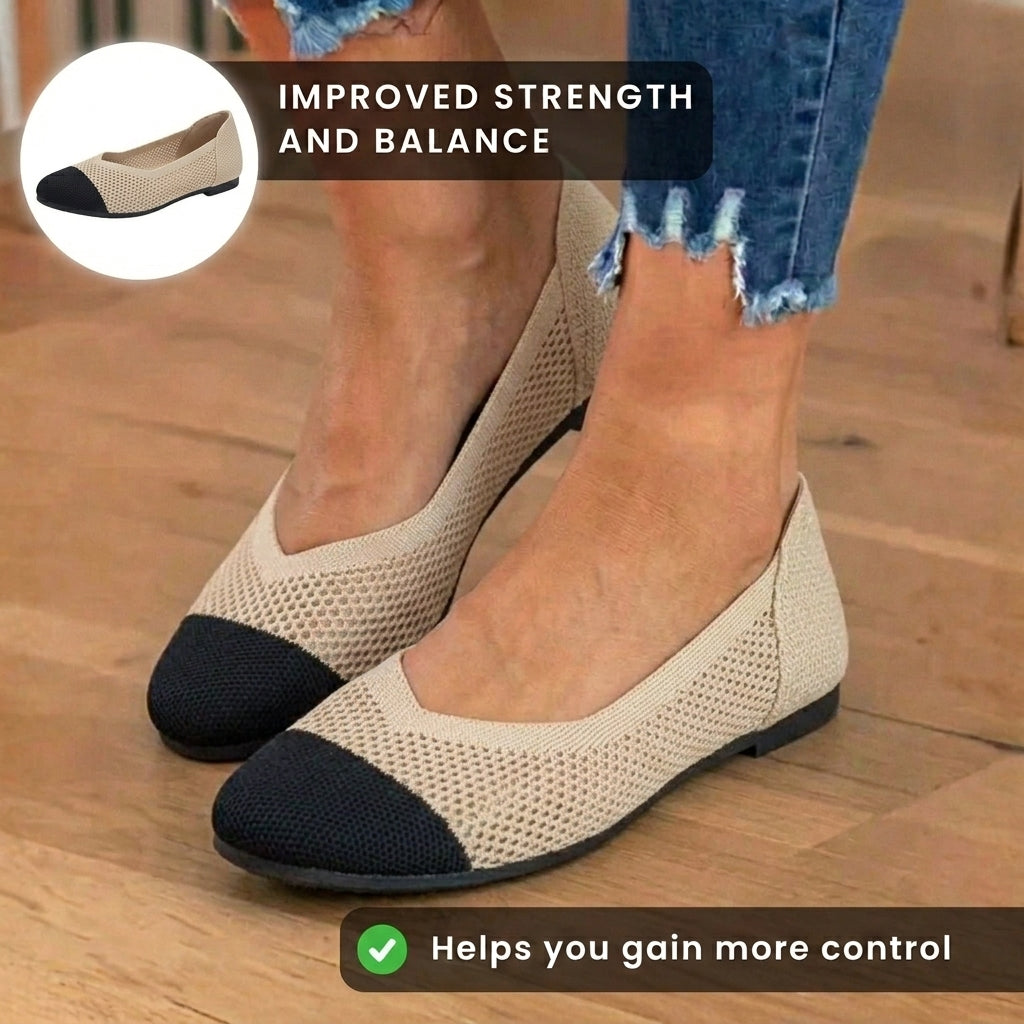 Von Vintage inspirierte orthopädische Ballerinas