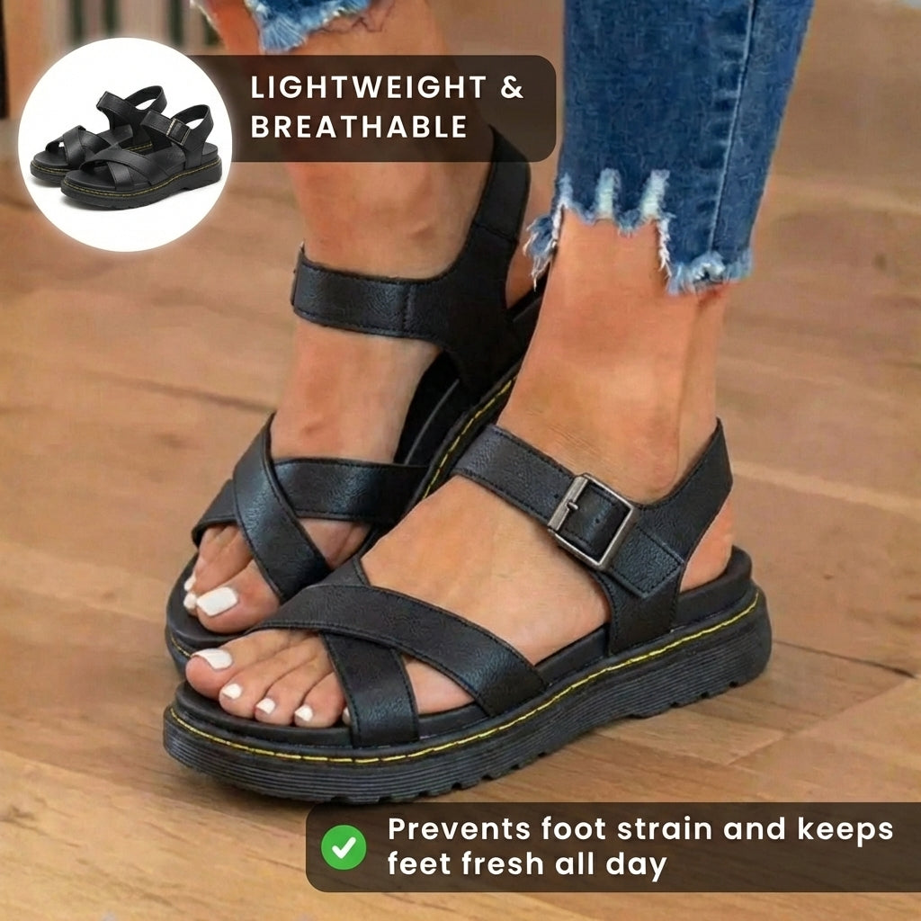 Vintage-inspirierte orthopädische Sandalen