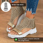 Orthopädische Sport-Sandalen - Metallischer Knöchelwickel & wuchtige Sohle