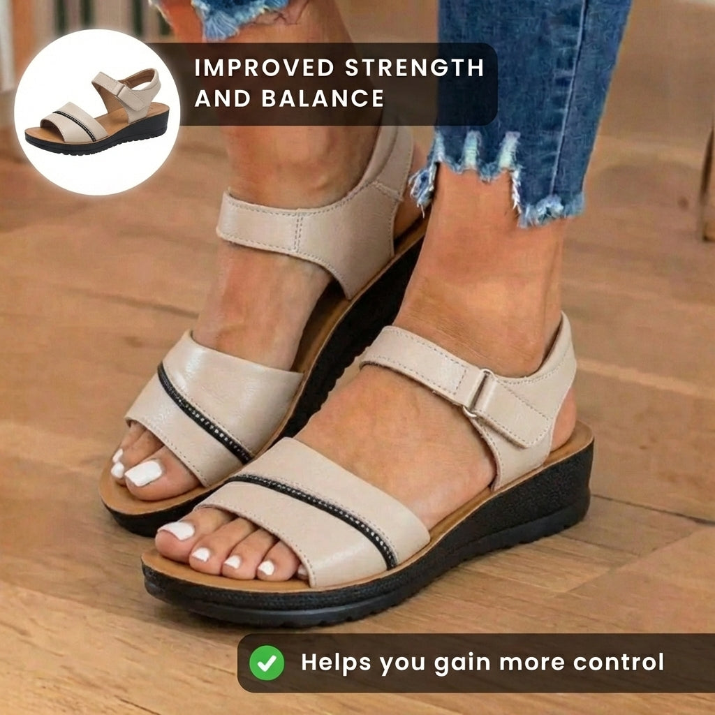 Vintage-inspirierte orthopädische Sandalen