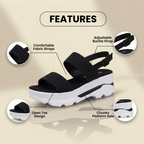 Orthopädische Sport-Plateausandalen - Elastischer Riemen & kontrastive Sohle