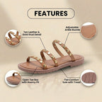 Vintage-inspirierte orthopädische Sandalen
