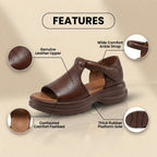 Vintage-inspirierte orthopädische Sandalen