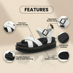 Vintage-inspirierte orthopädische Sandalen