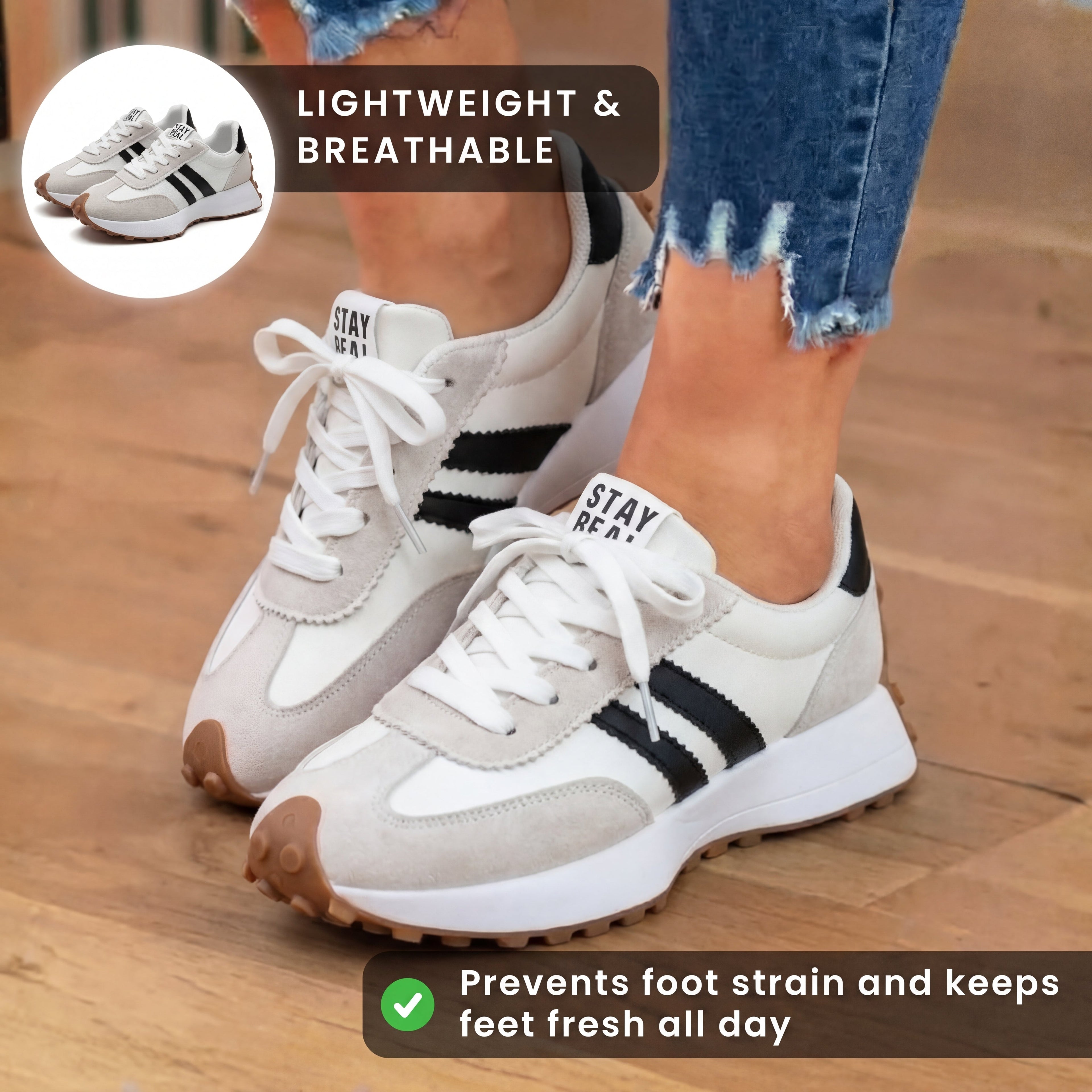 Klassische orthopädische Sneaker mit zeitlosem Stil
