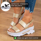 Orthopädische Sport-Plateausandalen - Elastischer Riemen & kontrastive Sohle