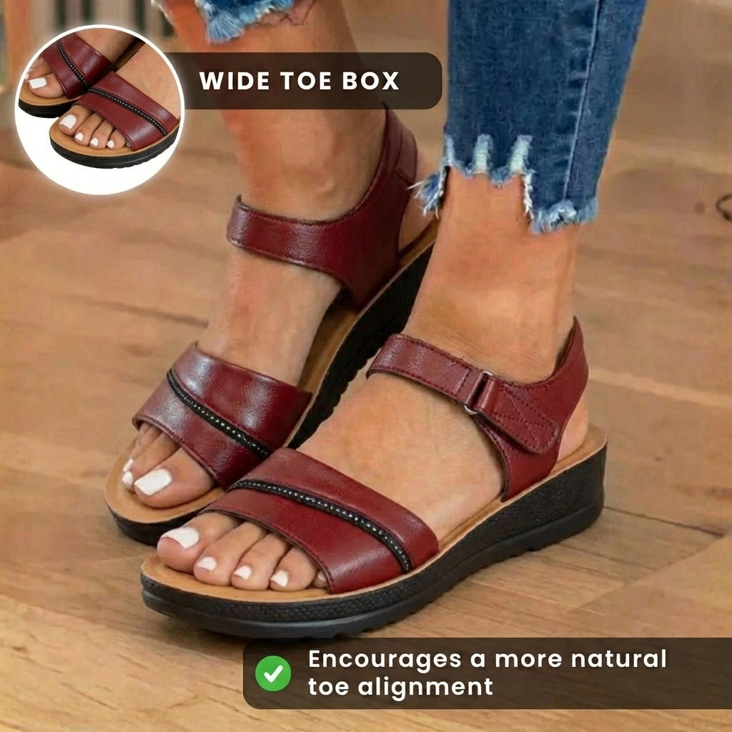 Vintage-inspirierte orthopädische Sandalen