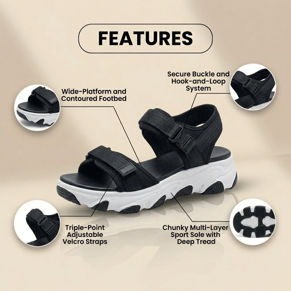 Vintage inspirierte Orthopädische Sandalen