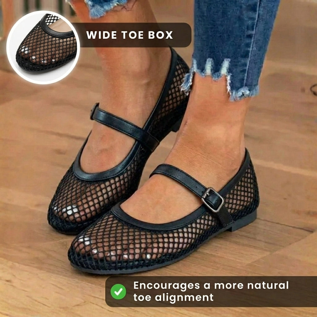 Von Vintage inspirierte orthopädische Ballerinas