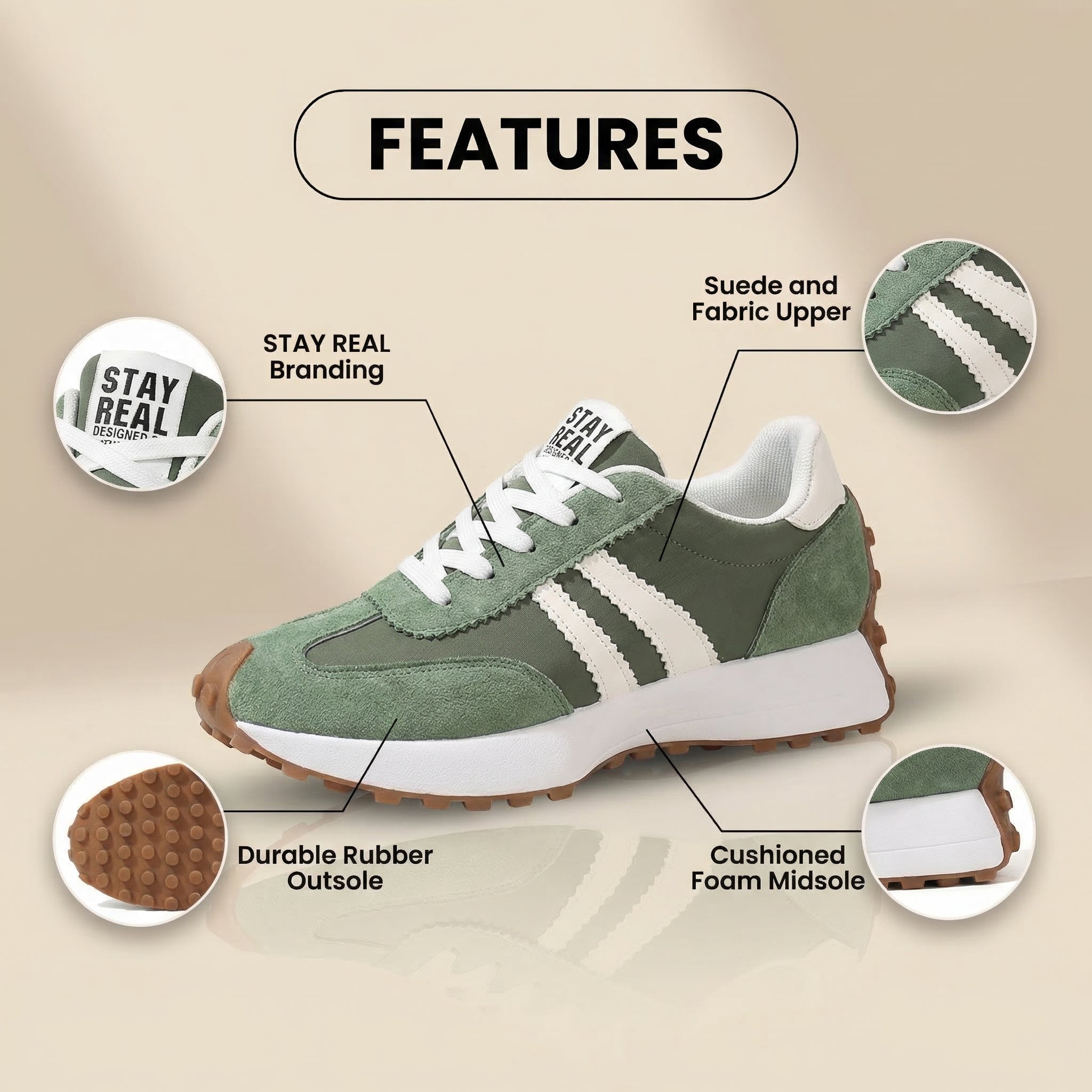 Klassische orthopädische Sneaker mit zeitlosem Stil