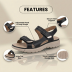 Orthopädische Leder-Sport-Sandalen - Doppelte Schnalle verstellbare Riemen