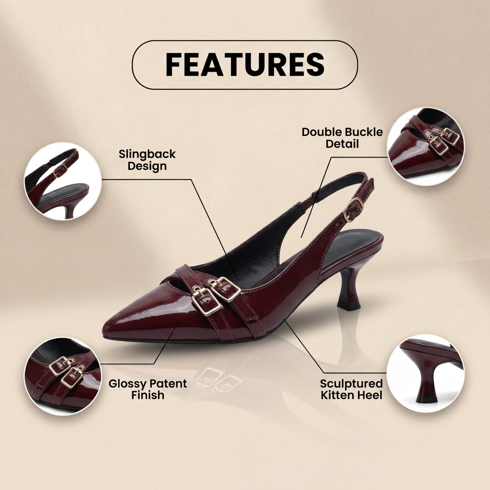Schicke Orthopädische Absatzschuhe mit einzigartigem Design