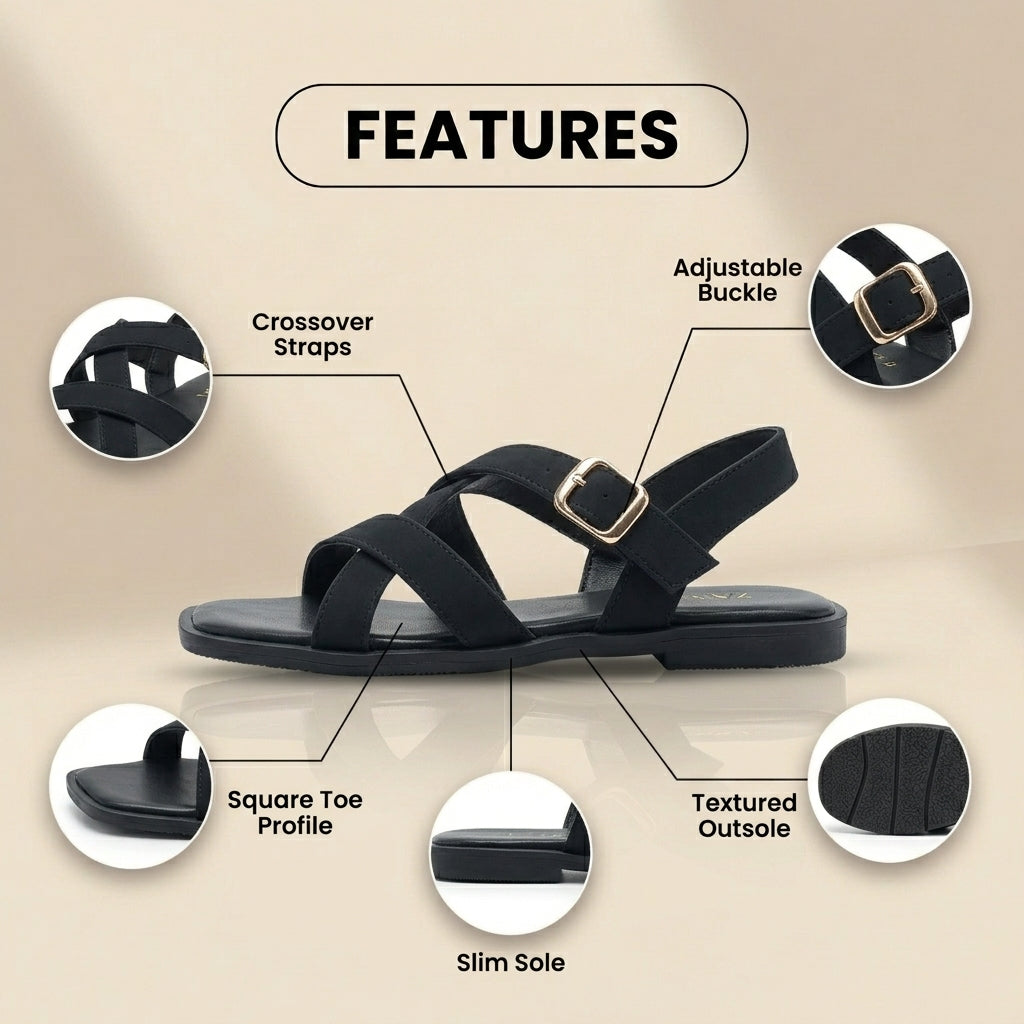 Vintage-inspirierte orthopädische Sandalen