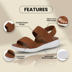 Orthopädische Mesh-Sport-Rocker-Sandalen - Slip-On-Elastische Riemen