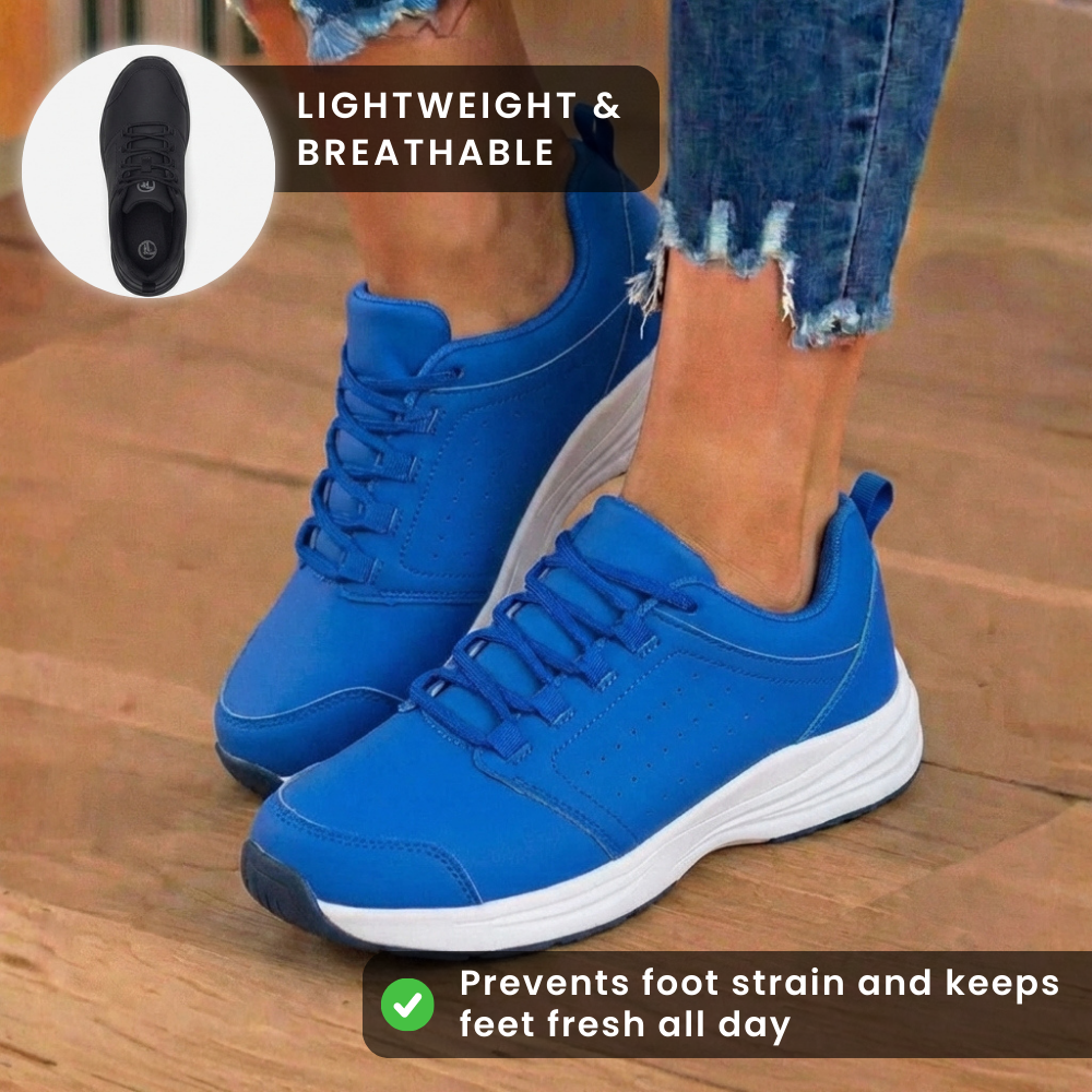 Orthopädische Kunststoff-Athletic-Sneaker - breiter Zehenkasten und Gummisohle