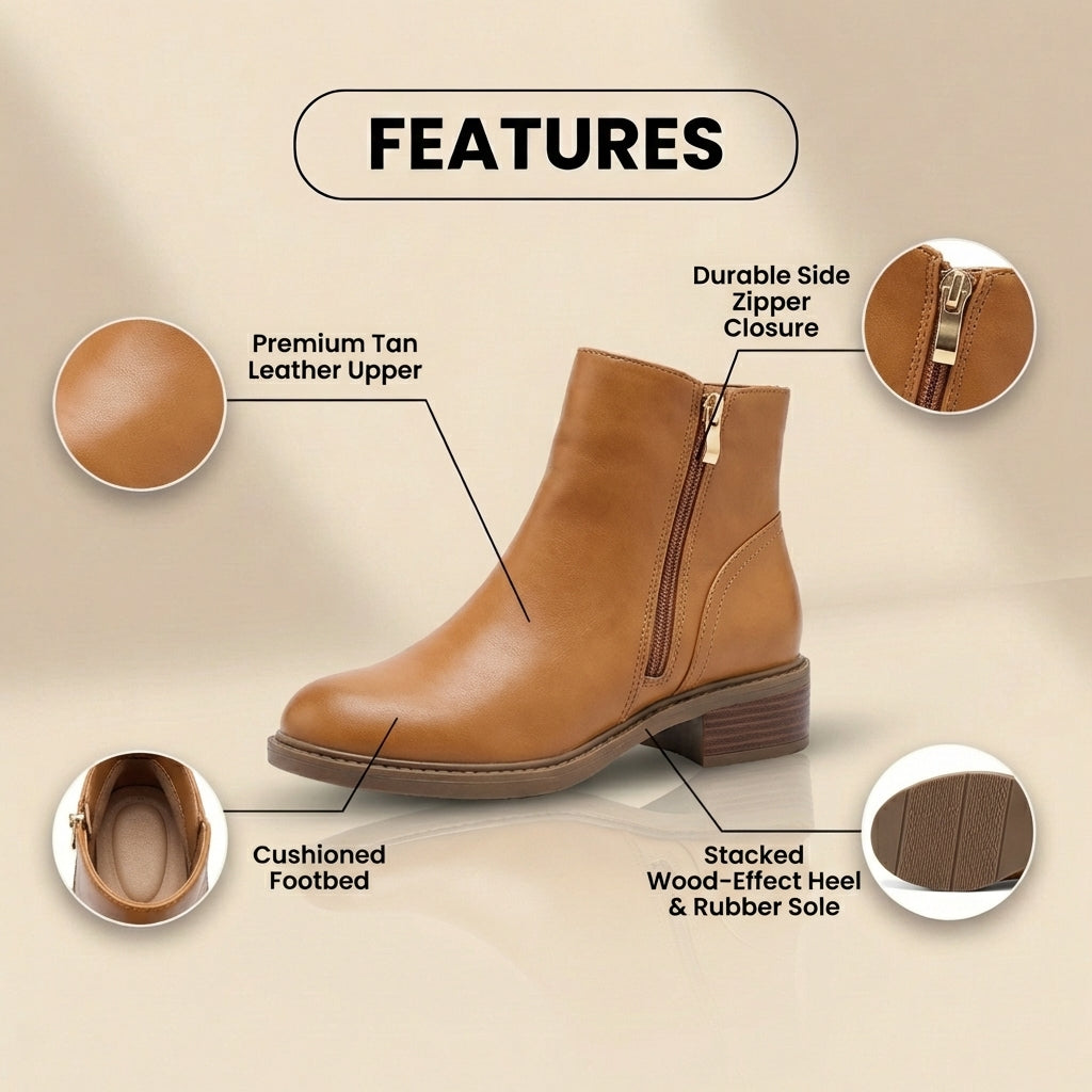 Vintage-inspirierte orthopädische Stiefel