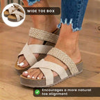 Vintage-inspirierte orthopädische Sandalen