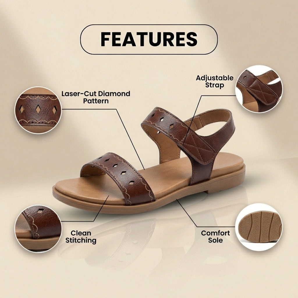 Von Vintage inspirierte orthopädische Sandalen